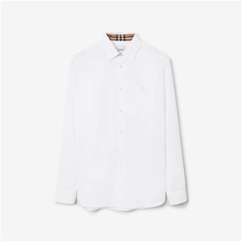 80026081 burberry|Stretch Cotton Shirt in White .